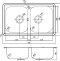 Мойка, нержавеющая сталь, шелк, 2 чаши, 780*480, Strit S, IDDIS, STR78S2i77 - 1