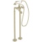 Смеситель напольный для ванны с душем Jacob Delafon Cleo золото E24314-BGG - 0