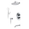 A174819 Thermo Встраиваемый комплект для ванны с верхней душевой насадкой, лейкой и изливом - 0