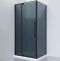 Душевой уголок Black&White Stellar Wind 100х80 черный стекло тонированное 8181000G - 0