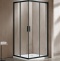 Душевой уголок Vincea Garda 100х100 черный стекло прозрачное VSS-1G100CLB - 0