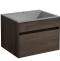 Тумба под раковину Vincea Chiara 60 темное дерево VMC-2C600RO - 0
