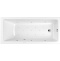 Ванна акриловая WHITECROSS Wave Slim Relax 170x75 с гидромассажем белый - хром 0111.170075.100.RELAX.CR - 0