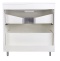 Тумба напольная Каре 80 (2 ящ.) Люкс белая, PLUS СС-00002267 - 3