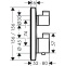 Термостат Hansgrohe Ecostat Square скрытого монтажа, для 2 потребителей, 15714140, шлифованная бронза - 1