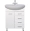 Тумба с раковиной Misty Стелла 65 белая глянцевая ИП000000599 - 0