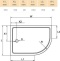 Поддон для душа Cezares Tray R550 120х90 см акриловый L TRAY-A-RH-120/90-550-15-W-L - 3