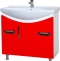 Тумба с раковиной Bellezza Лагуна 85 красная - 1