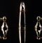 Смеситель для раковины Boheme Tradizionale золото с черными кристаллами Swarovski 297-BSW - 0