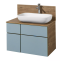 Тумба с раковиной и столешницей Aquaton Мишель 80 светлое дерево-голубой 1A2568K4MIDR0 - 0