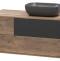 Тумба под раковину Misty Коломбо 100 правая темное дерево - черный П-Кол-01100-074ПП - 0