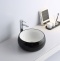 Раковина накладная CeramaLux NC 40 см белый/черный  5004BW - 1
