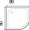 Душевой поддон Wemor 80/80/24  10000001244 - 1