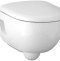 500.800.00.1 RENOVA T54 Унитаз подвесной безободковый, полузакрытая форма с сиденьем быстросъем., микролифт - 0
