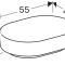 500.774.01.2 VariForm Раковина с установкой на столешницу эллиптической формы, 55х40 см, без отв. под смеситель, без отв. - 5