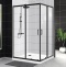Душевой уголок BelBagno Uno-195 AH 2 120/100 C Nero профиль черный, стекло прозрачное UNO-195-AH-2-120/100-C-NERO - 0