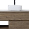 Тумба с раковиной STWORKI Карлстад 90 дуб рустикальный, простоун беж 425511 - 3