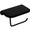 Держатель туалетной бумаги с полкой Abber Nord черный матовый AA1530B - 0