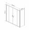 Душевой уголок Vincea Garda 200х90 хром стекло прозрачное VSR-1G29020CL - 2