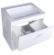 Тумба подвесная Каре 60 (2 ящ.) Люкс белая, PLUS СС-00002268 - 5
