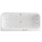 Ванна акриловая Excellent Arana Smart 180х85 с гидромассажем белый - золото WAEX.ARA18.SMART.GL - 0