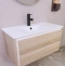 Тумба под раковину Sanvit Линк 100 светлое дерево - белый глянец klink100 - 1