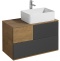 Тумба под раковину Aquaton Терра 105 светлое дерево-серый 1A246901TEKA0 - 1