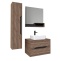 Шкаф пенал для ванной Grossman ЛАЙФ винтажное дерево темное/графит  303202 - 2