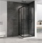 Душевой уголок ABBER Schwarzer Diamant 80х80 профиль черный  AG02080BH-S80B - 1