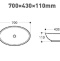 Раковина керамическая накладная, овальная AM2370 - 1