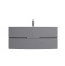 EB1890RU-442 Nona Мебель с интегрированными ручками, глянцевый серый антрацит, 120 см, 2 ящика - 0