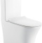 Унитаз-компакт BelBagno Deluca BB343CPR безободковый с бачком BB343T и сиденьем микролифт BB2011SC - 0