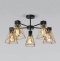Люстра на штанге Eurosvet Trappola 70107/5 черный/латунь - 0
