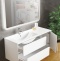 Тумба с раковиной Sanvit Бруно -2 120 L белый глянец - 2