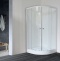 Душевой уголок Royal Bath HK 100x100 профиль белый стекло прозрачное RB100HK-T - 0