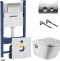 Комплект Система инсталляции для унитазов Geberit Duofix Delta 458.124.21.1 3 в 1 с кнопкой смыва + Крышка-сиденье Roca Gap 801472004 с микролифтом - 0