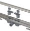 Душевой лоток AlcaPlast APZ1SMART-LINE-750 с опорами и решеткой - 0