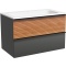 Тумба под раковину Sancos Delta 79х44 серая - светлое дерево DL80GR - 0