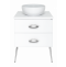 Тумба под раковину напольная Misty Маргарет 60 белая глянцевая П-Марг01060-01Пр2Ях - 0