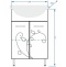 Тумба под раковину Stella Polar Фантазия Уют 55 белый SP-00000227 - 3