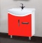 Тумба с раковиной Bellezza Лагуна 65 с ящиком, красная - 0