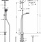 Душевая стойка Hansgrohe Crometta E 240 1jet Showerpipe Reno EcoSm 27289000 9 л - 2