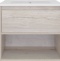 Тумба с раковиной Misty Дунай 60 дуб белый П-Ду01060-31541Я - 0