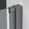 Душевая дверь в нишу Vincea Alpha 70х195 профиль темный хром стекло прозрачное  VDP-3AL700CLGM - 3