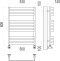 Водяной полотенцесушитель Terminus Рид П10 500х800 Хром 4670078513434 - 2