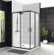 Душевой уголок BelBagno Uno-195 AH 2 120/100 C Nero профиль черный, стекло прозрачное UNO-195-AH-2-120/100-C-NERO - 1