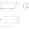Ванна чугунная OWL Konung 180x80 с ручками OWLIB191115 - 3