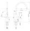 Смеситель для кухни с поворотным изливом, сталь LM5079S - 1