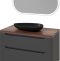 Мебель для ванной STWORKI Берген 100 серая с темной столешницей,  раковина Bocchi Etna Etna 1114-004-0125 черная 568139 - 4