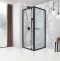 Душевой уголок Vincea Stile 90х90 R профиль черный стекло прозрачное VSS2-2ST9090CLB-R - 0